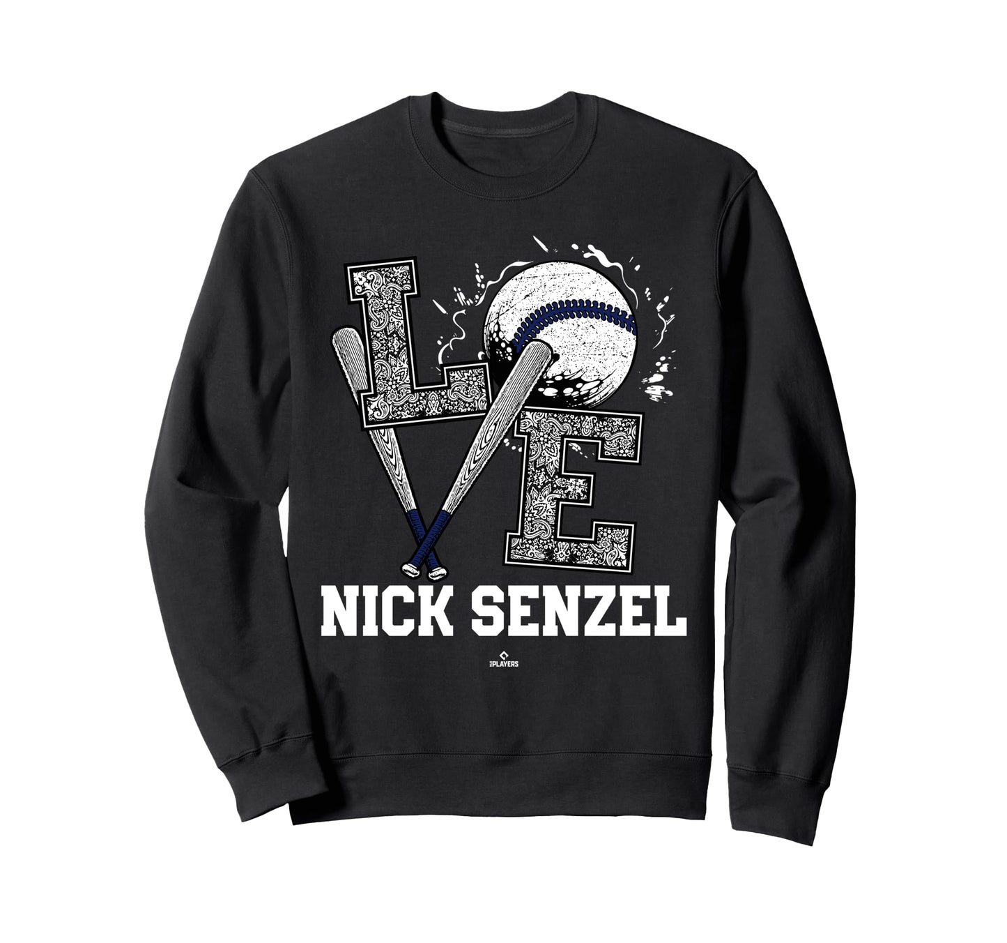 Distressed Baseball Love Nick Senzel Sweatshirt - Trendy Graphic Men Women - T-Shirt, Sweatshirt, Hoodie