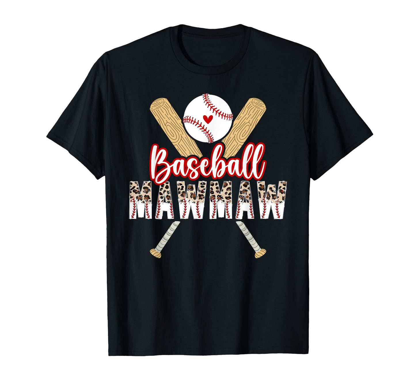 Baseball Mawmaw Leopard Mawmaw T-Shirt - Fun Novelty Design Men Women - T-Shirt, Sweatshirt, Hoodie