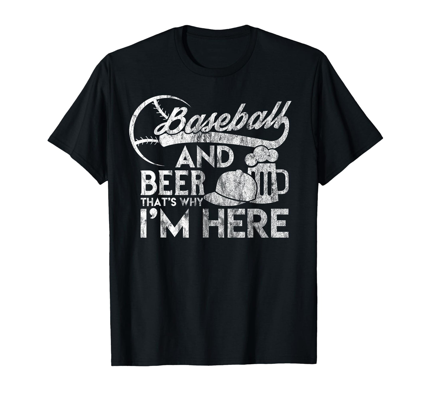 Funny Baseball And Beer Thats Why Im T-Shirt - Unique Graphic for Adults - T-Shirt, Sweatshirt, Hoodie