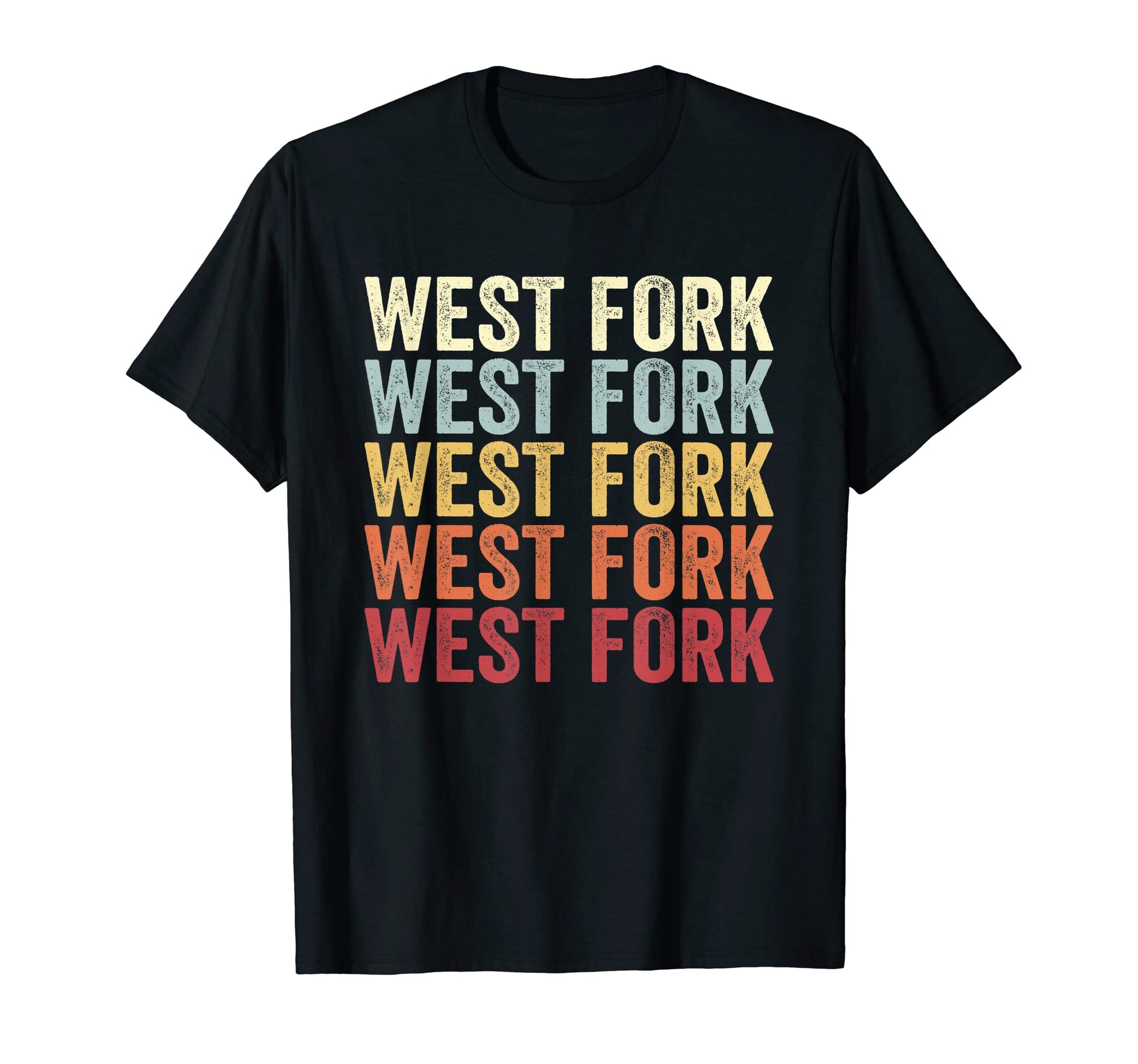 West Fork Arkansas West Fork Ar Text T-Shirt - Trendy Graphic Unisex - T-Shirt, Sweatshirt, Hoodie