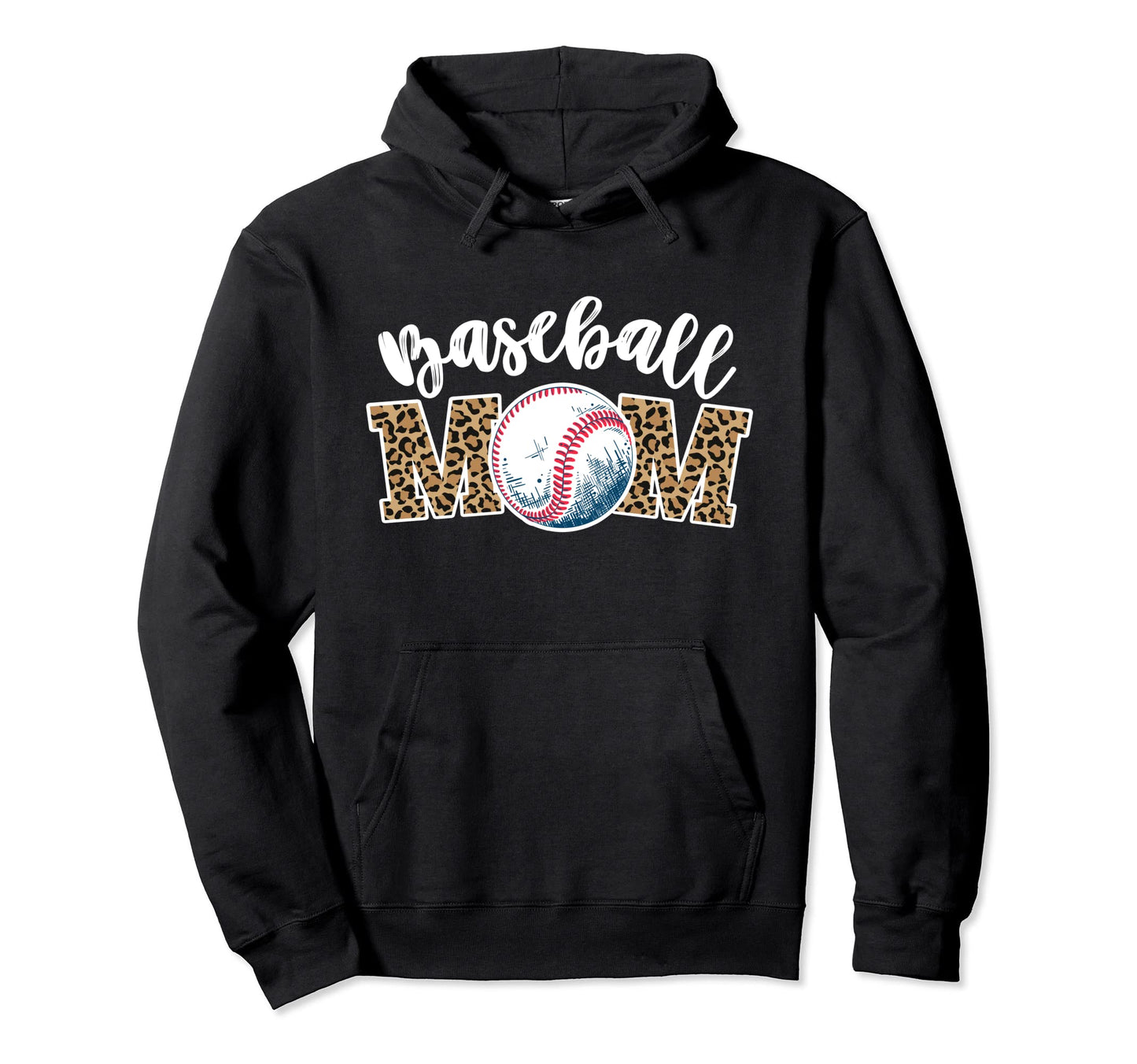 Leopard Mothers Day Gift Softball Hoodie - Aesthetic Graphic Unisex - T-Shirt, Sweatshirt, Hoodie