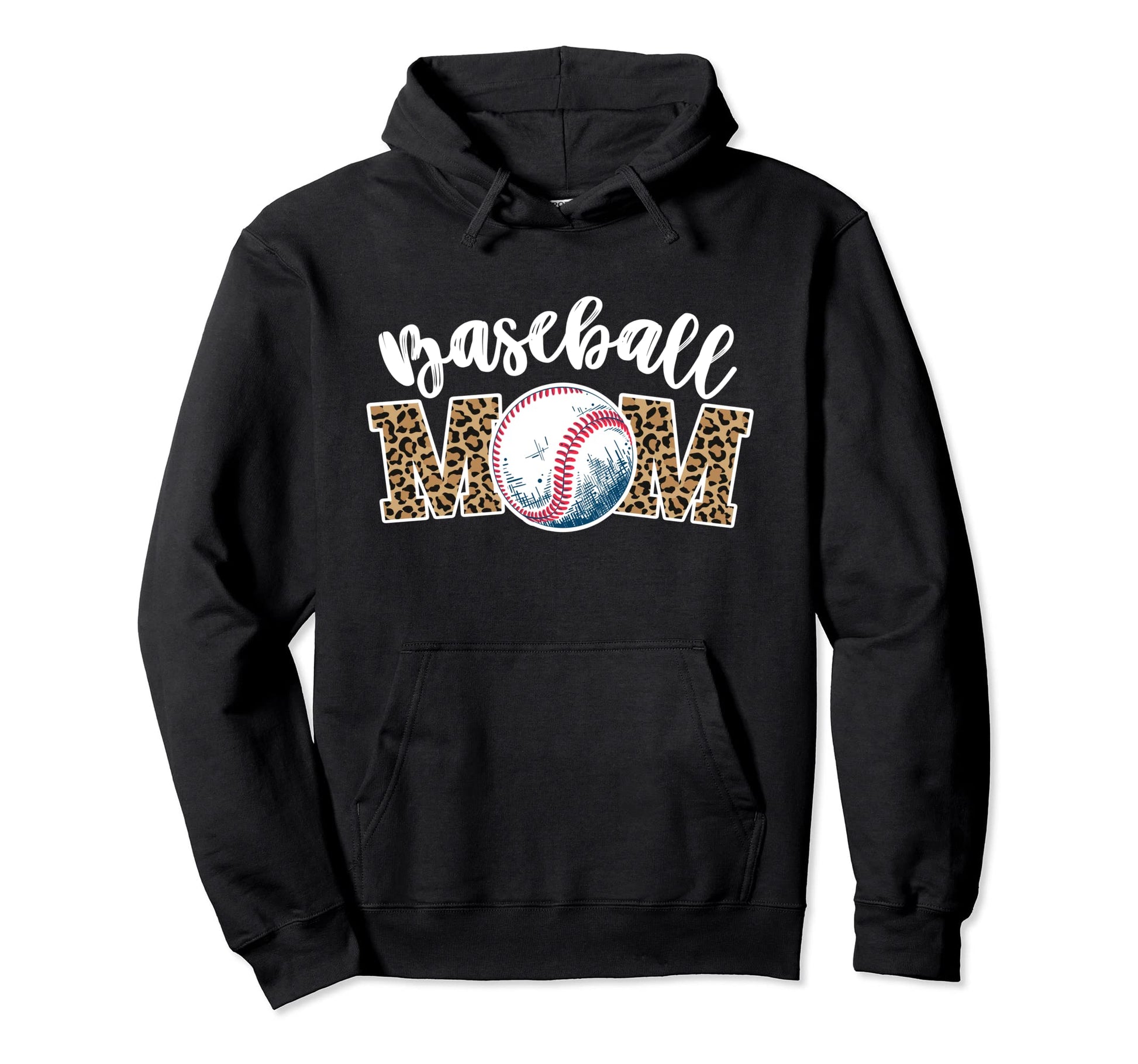 Leopard Mothers Day Gift Softball Hoodie - Aesthetic Graphic Unisex - T-Shirt, Sweatshirt, Hoodie