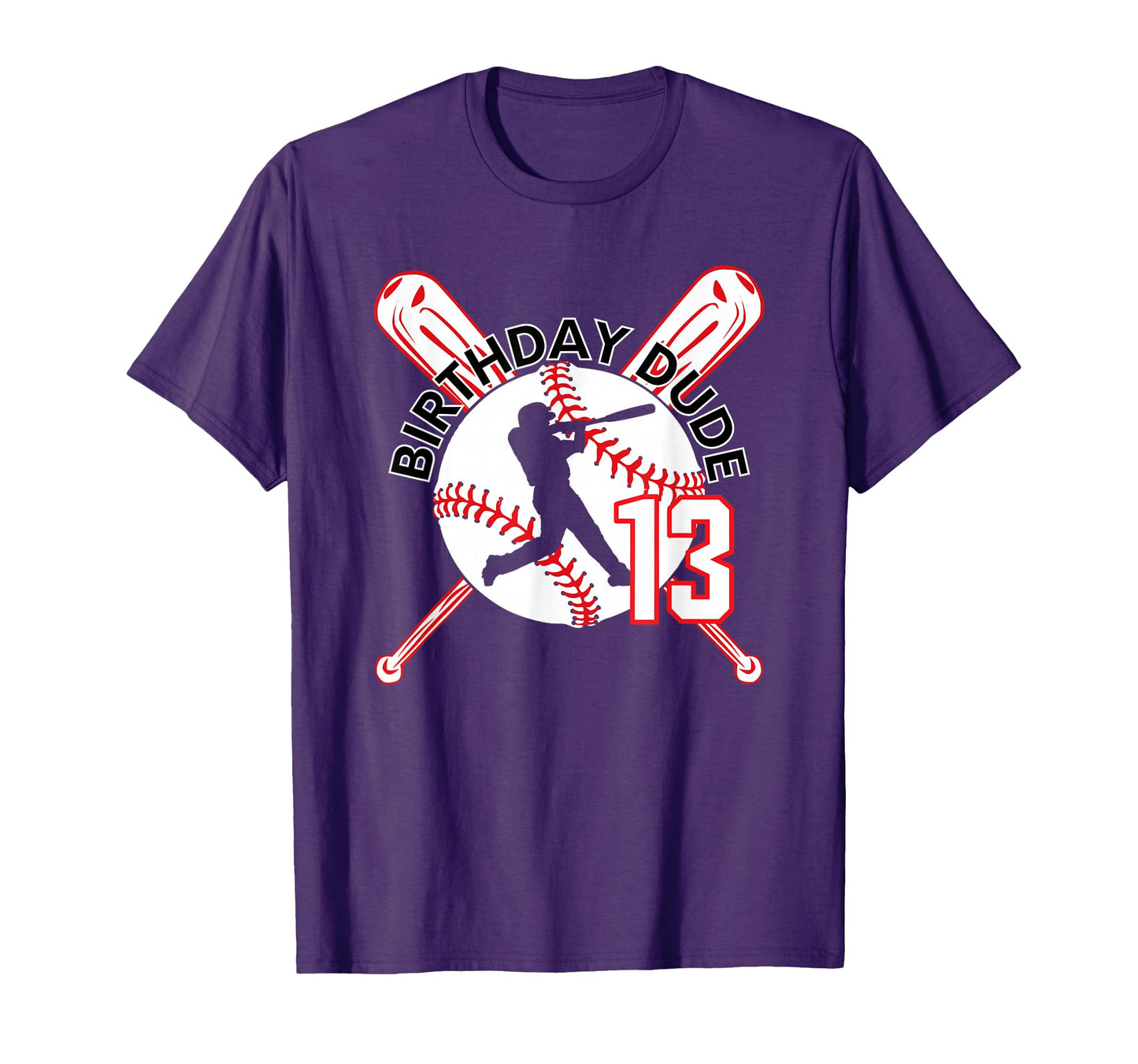Birthday 13Th Baseball Birthday T-Shirt - Minimalist Print Unisex - T-Shirt, Sweatshirt, Hoodie