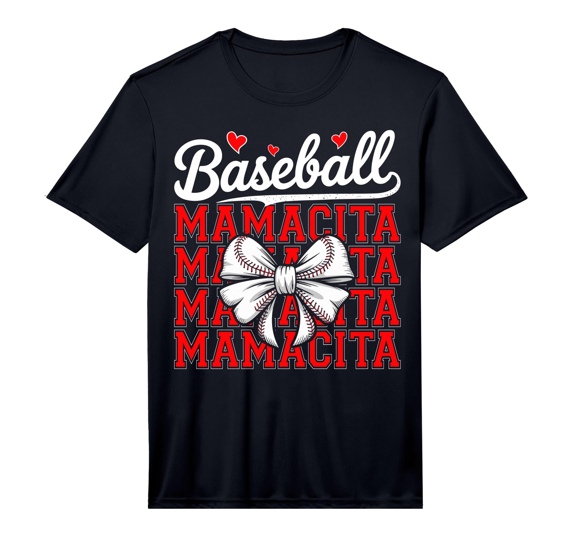 Mens Game Day Mama Coquette Bow Baseball T-Shirt - Novelty Apparel Unisex - T-Shirt, Sweatshirt, Hoodie