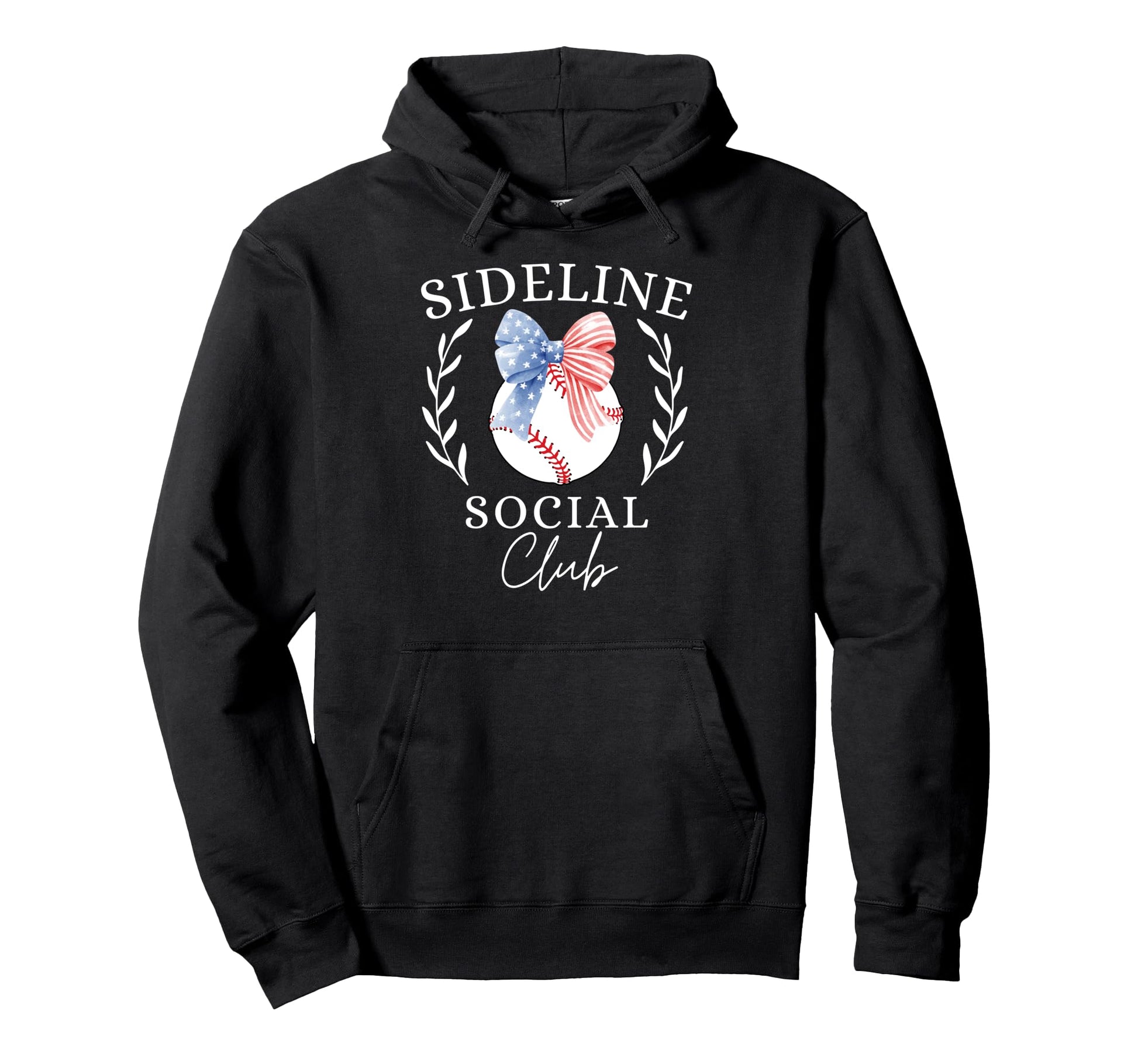 Sideline Social Club Patriotic Baseball Hoodie - Custom Art Print Unisex - T-Shirt, Sweatshirt, Hoodie