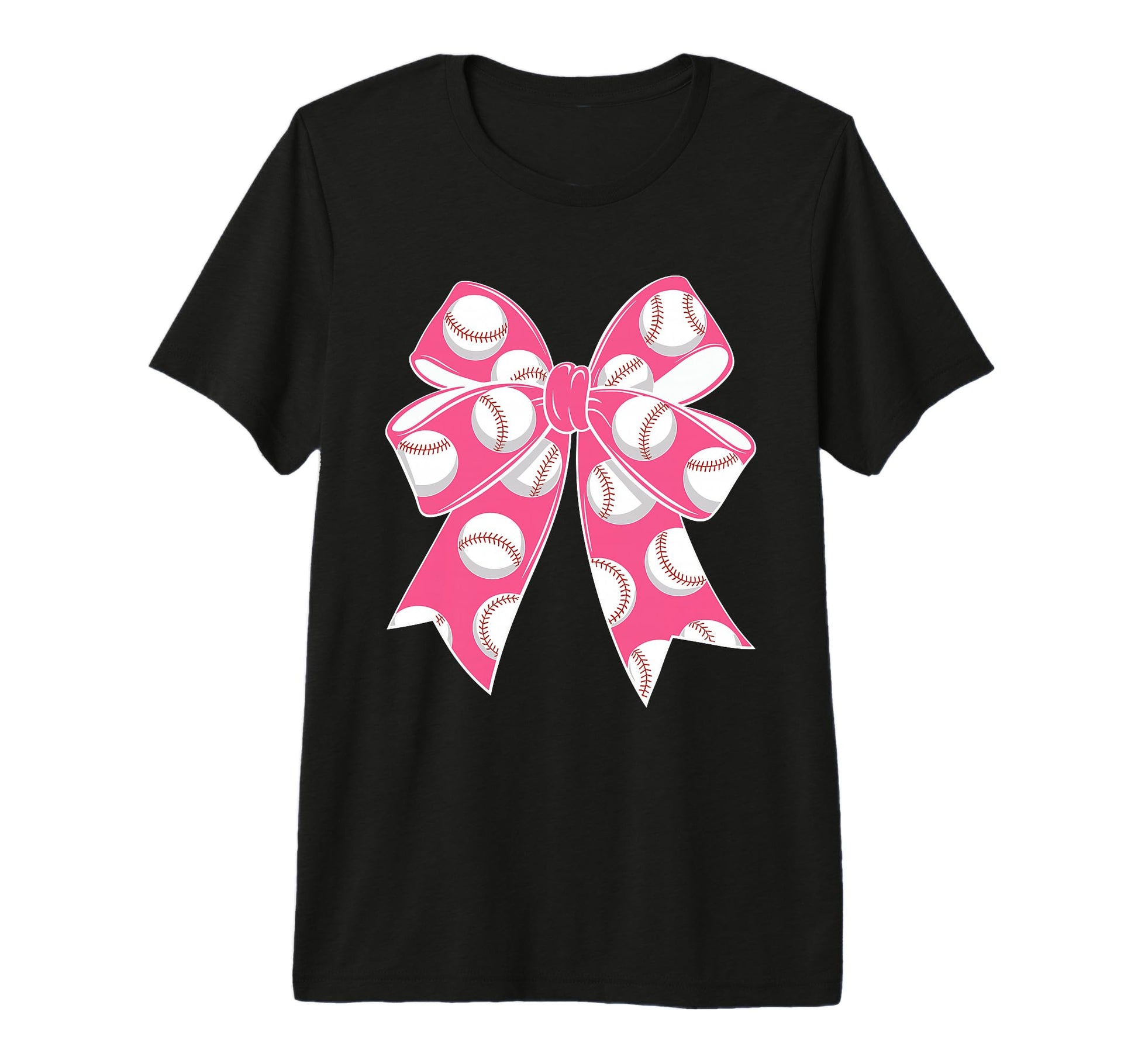 Baseball Coquette Bow Baseball Mom Mama Tri T-Shirt - Graphic Print Unisex - T-Shirt, Sweatshirt, Hoodie