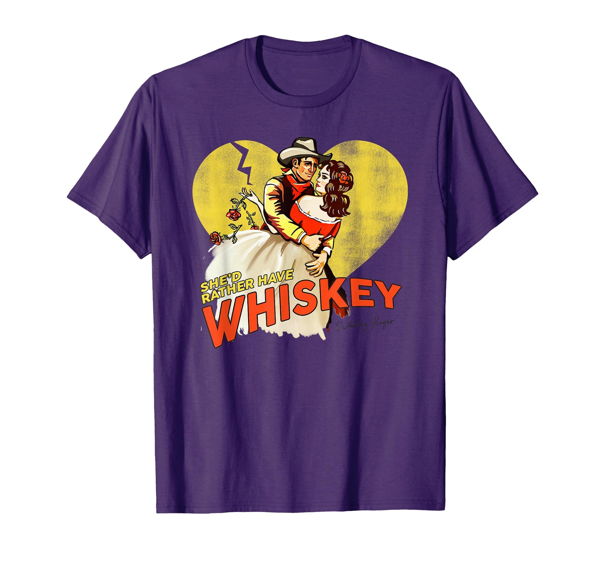Whiskey Cowgirl Pinup Romantic T-Shirt - Streetwear Style for Adults - T-Shirt, Sweatshirt, Hoodie