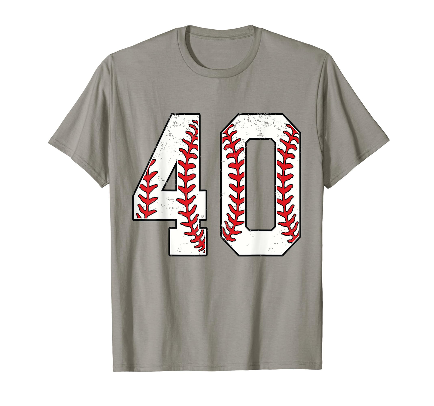 Number 40 Baseball 40 Jersey Number T-Shirt - Novelty Apparel for Adults - T-Shirt, Sweatshirt, Hoodie