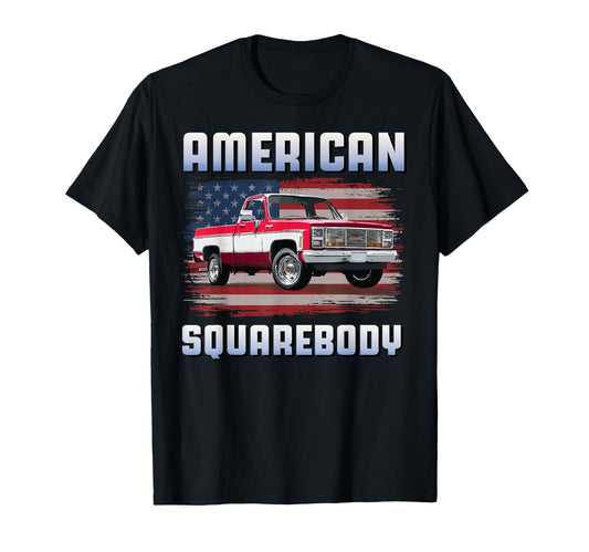 American Squarebody Truck Square T-Shirt - Fun Novelty Design Men Women - T-Shirt, Sweatshirt, Hoodie