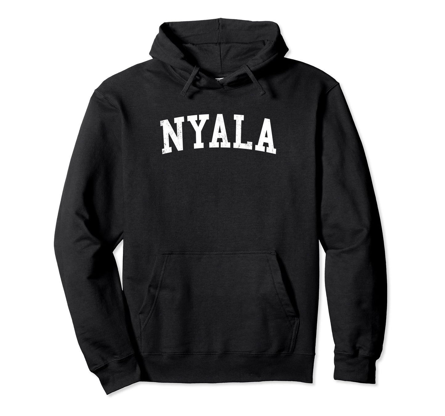 Nyala Sudan Distressed White Varsity Hoodie - Aesthetic Graphic Unisex - T-Shirt, Sweatshirt, Hoodie