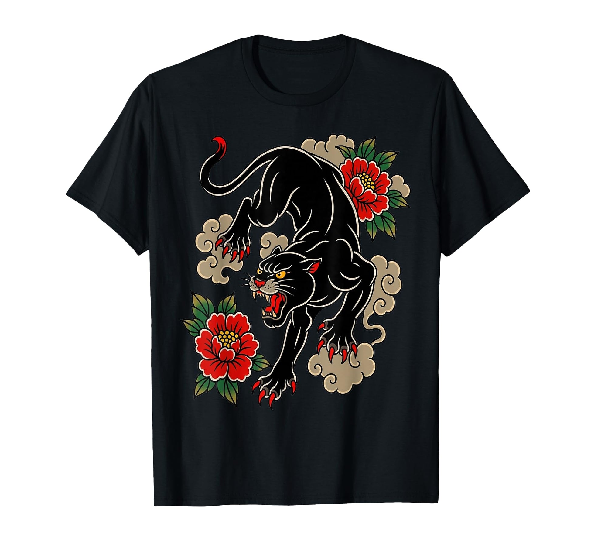 Traditional Tattoo Panther Old T-Shirt - Minimalist Print for Adults - T-Shirt, Sweatshirt, Hoodie