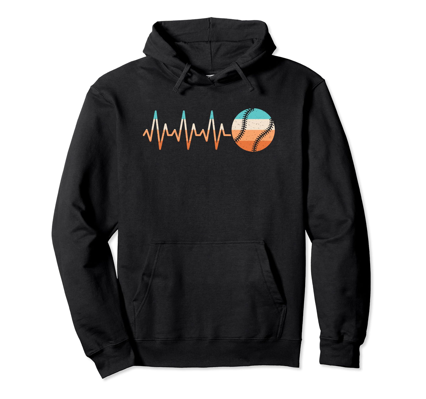 Baseball Heartbeat Baseball Lover Hoodie - Minimalist Print for Adults - T-Shirt, Sweatshirt, Hoodie