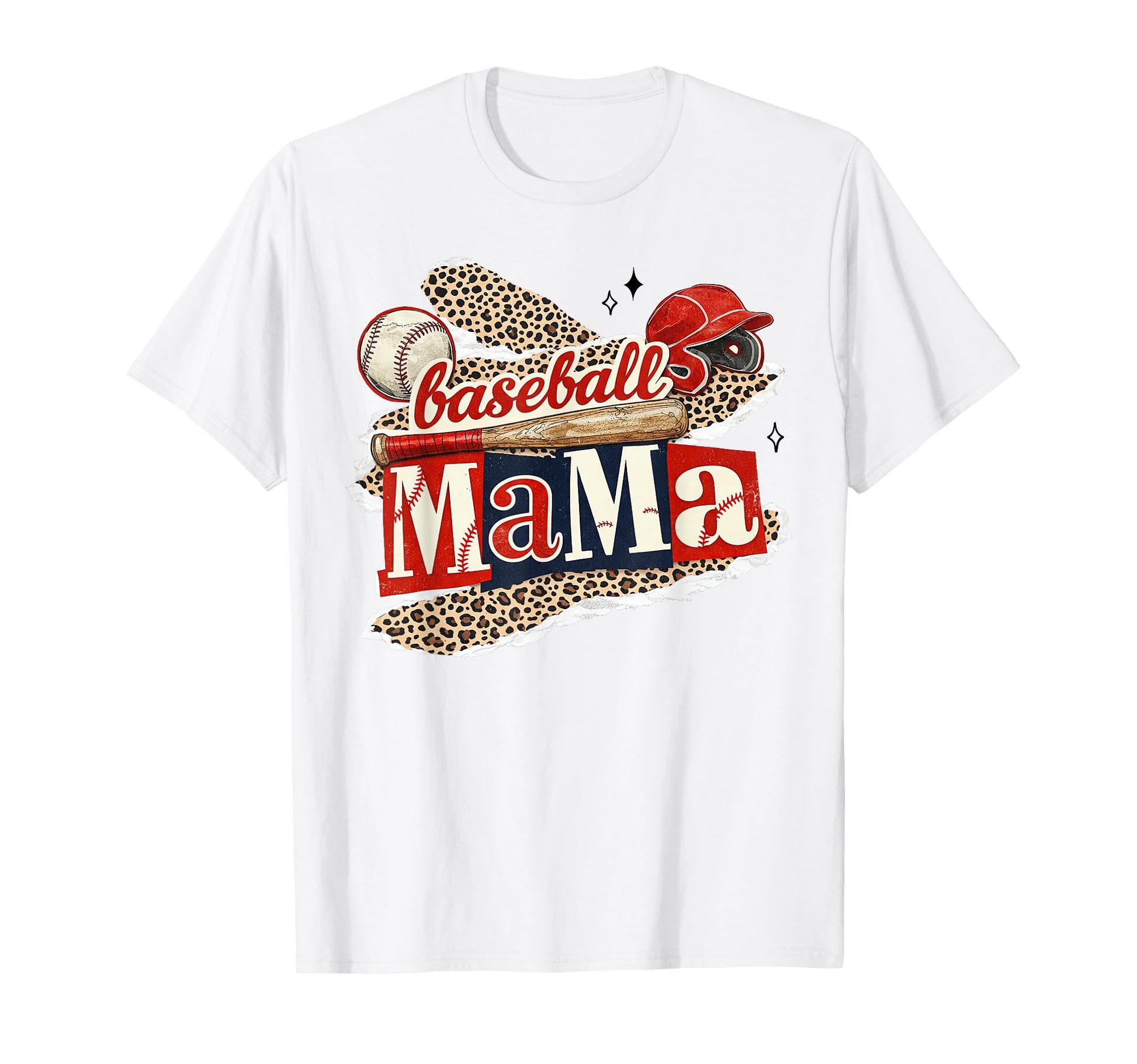 Baseball Mama Leopard Game Day T-Shirt - Aesthetic Graphic for Adults - T-Shirt, Sweatshirt, Hoodie