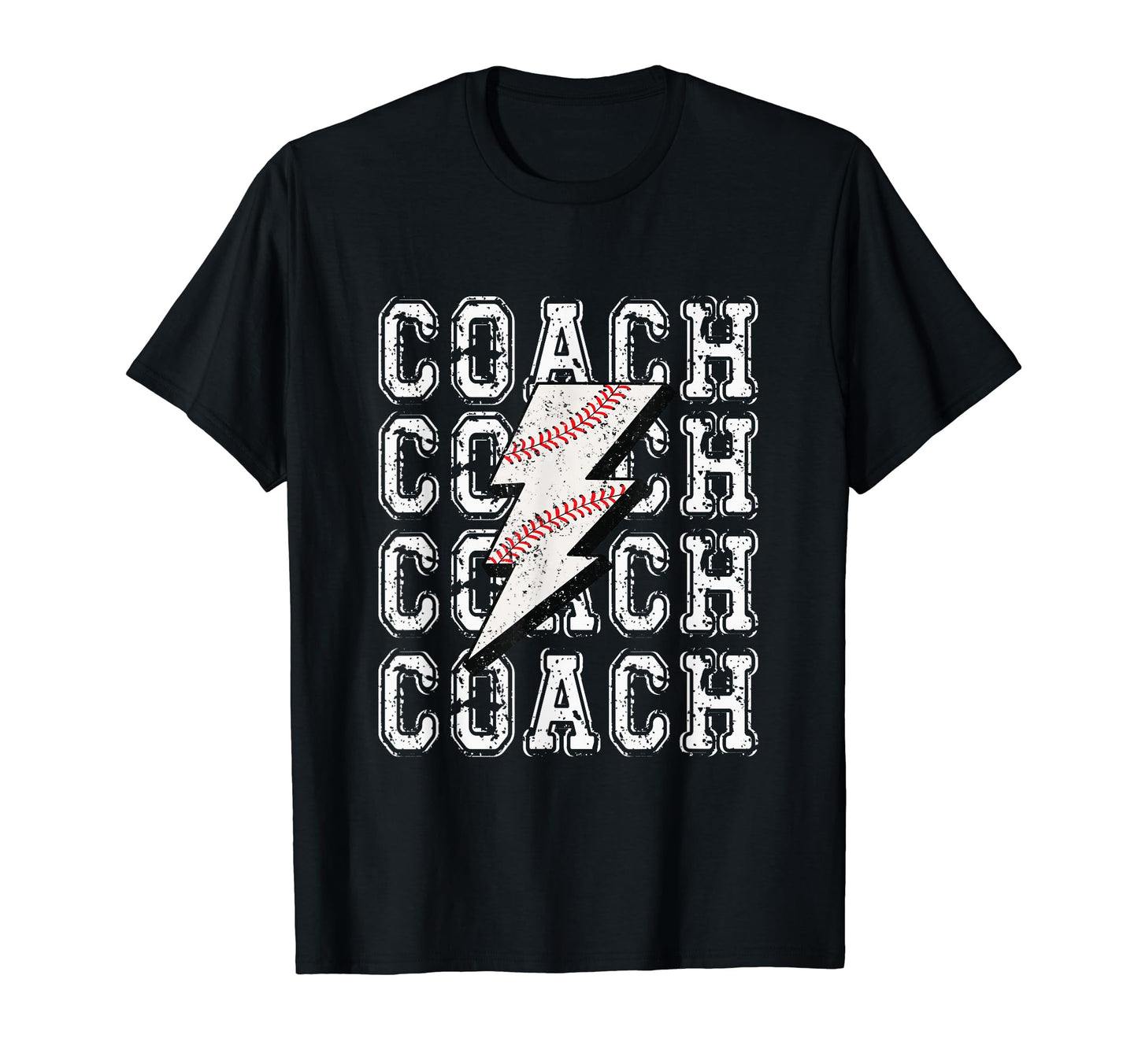 Baseball Coach Lightning Bolt T-Shirt - Novelty Apparel Unisex - T-Shirt, Sweatshirt, Hoodie