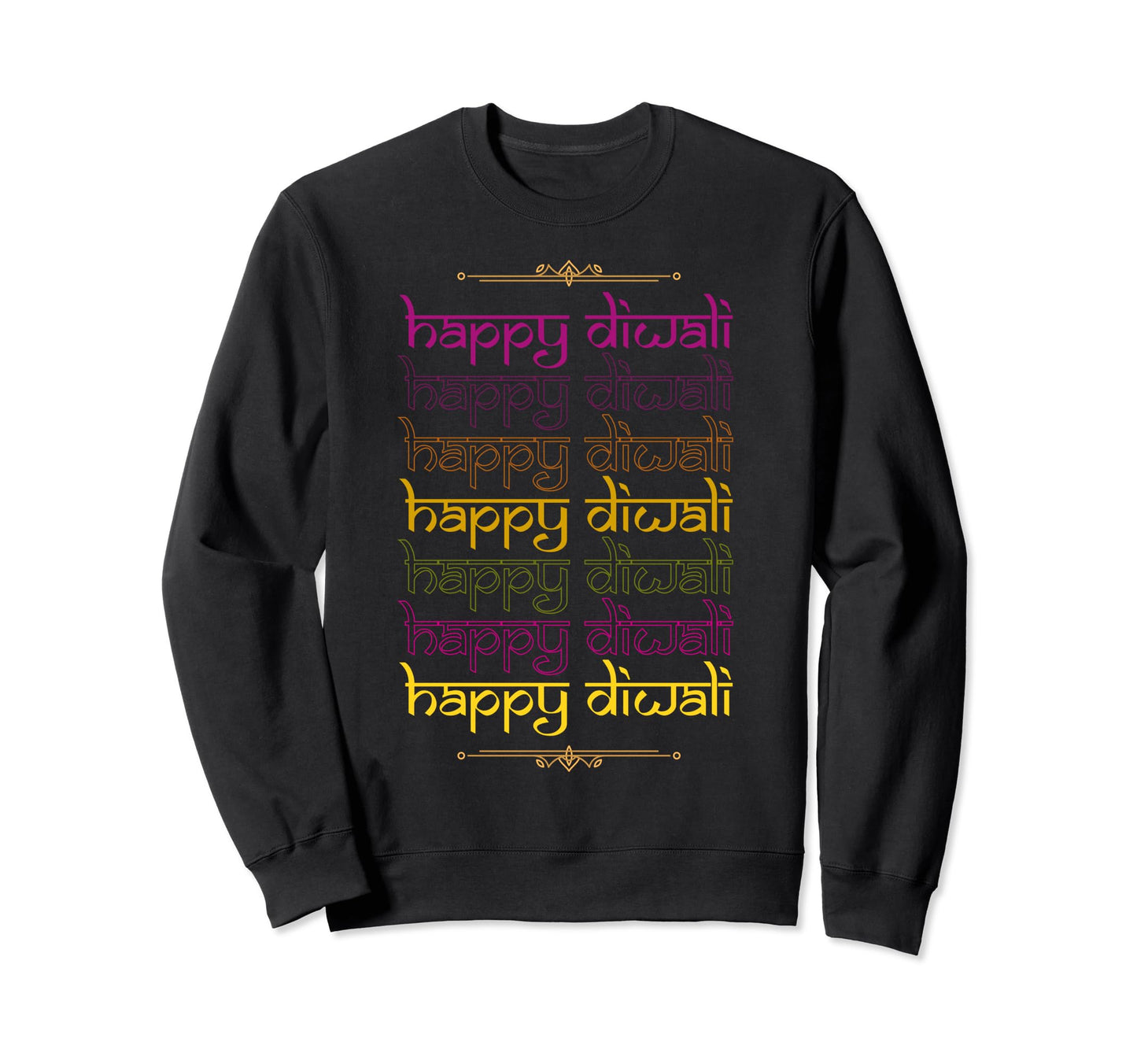 Happy Diwali Deepavali Desi Hindi Sweatshirt - Custom Art Print Men Women - T-Shirt, Sweatshirt, Hoodie
