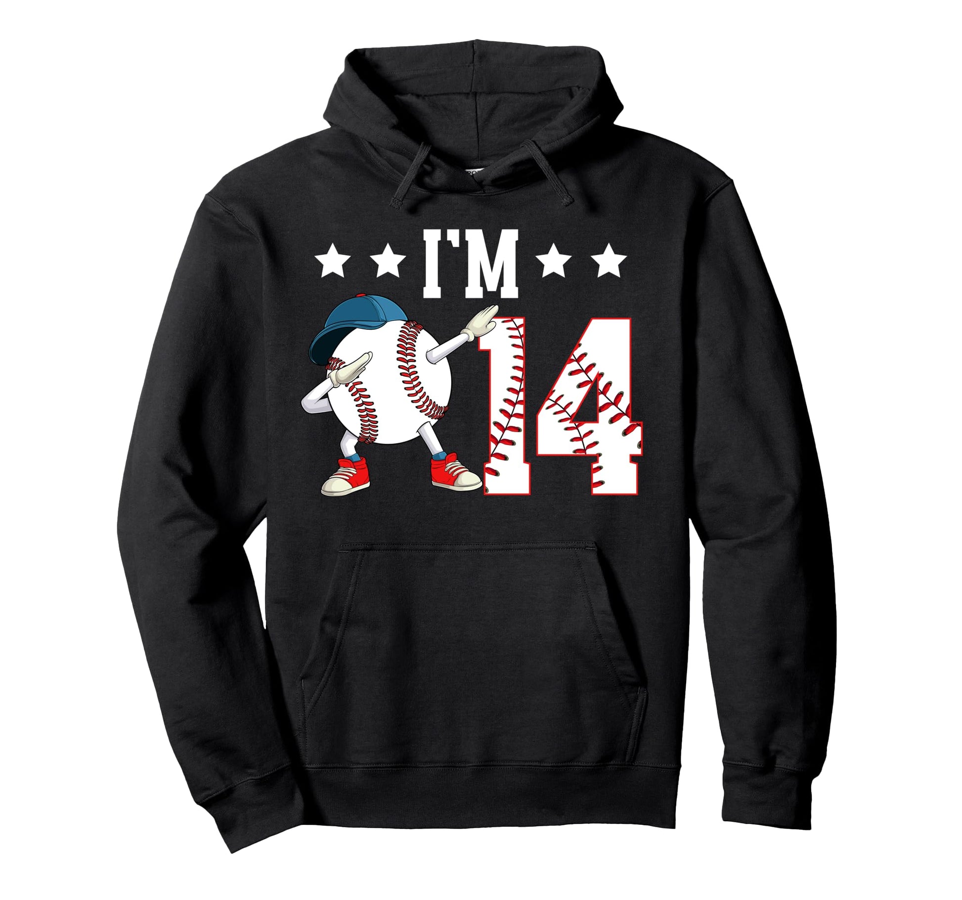 14Th Baseball Birthday Fourteen Hoodie - Casual Everyday Wear Men Women - T-Shirt, Sweatshirt, Hoodie