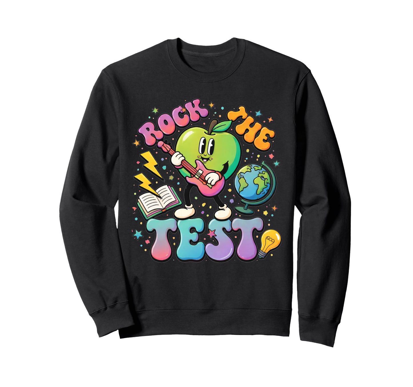 Rock Test Funny Teacher Sweatshirt - Aesthetic Graphic for Adults - T-Shirt, Sweatshirt, Hoodie
