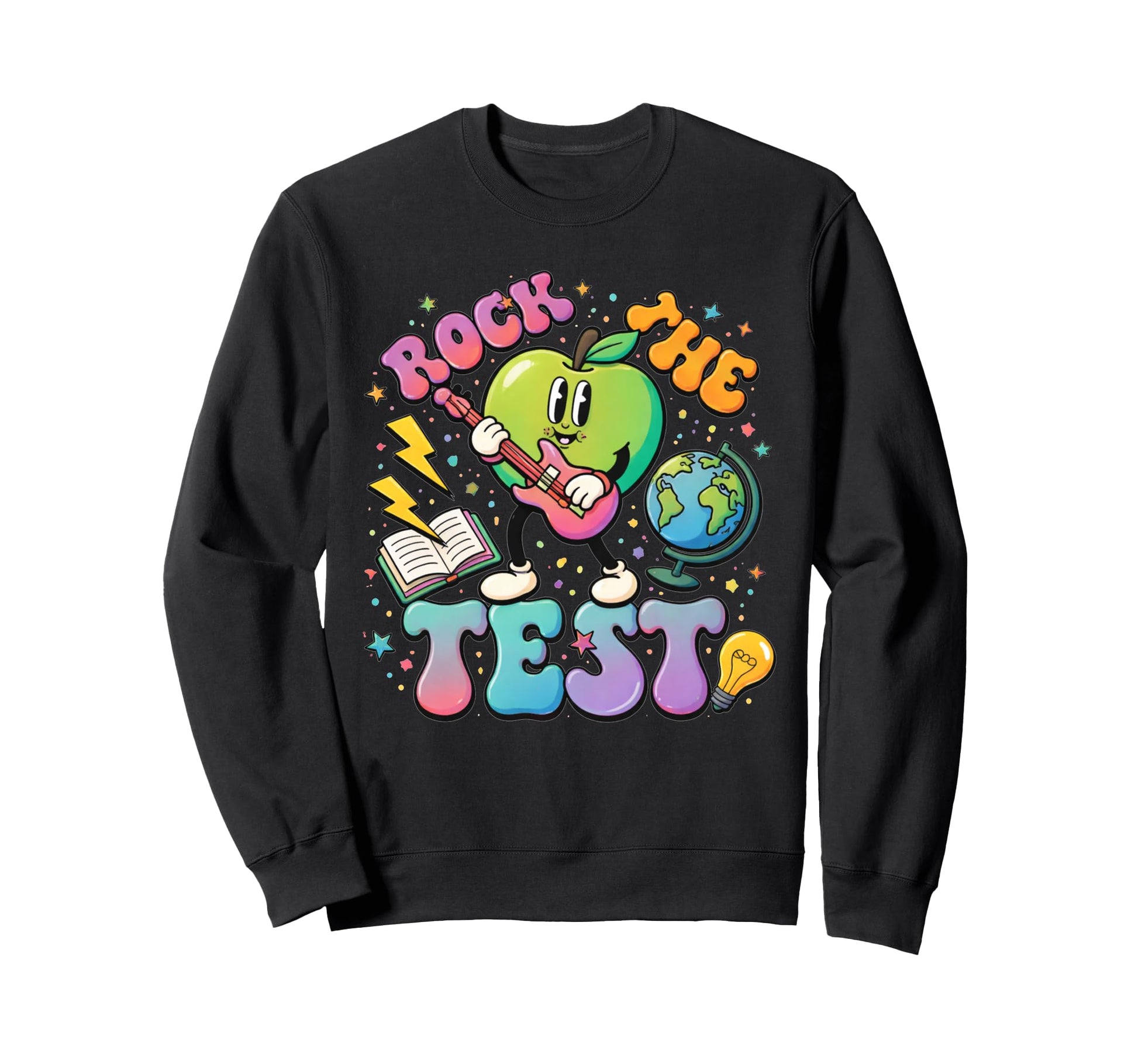 Rock Test Funny Teacher Sweatshirt - Aesthetic Graphic for Adults - T-Shirt, Sweatshirt, Hoodie
