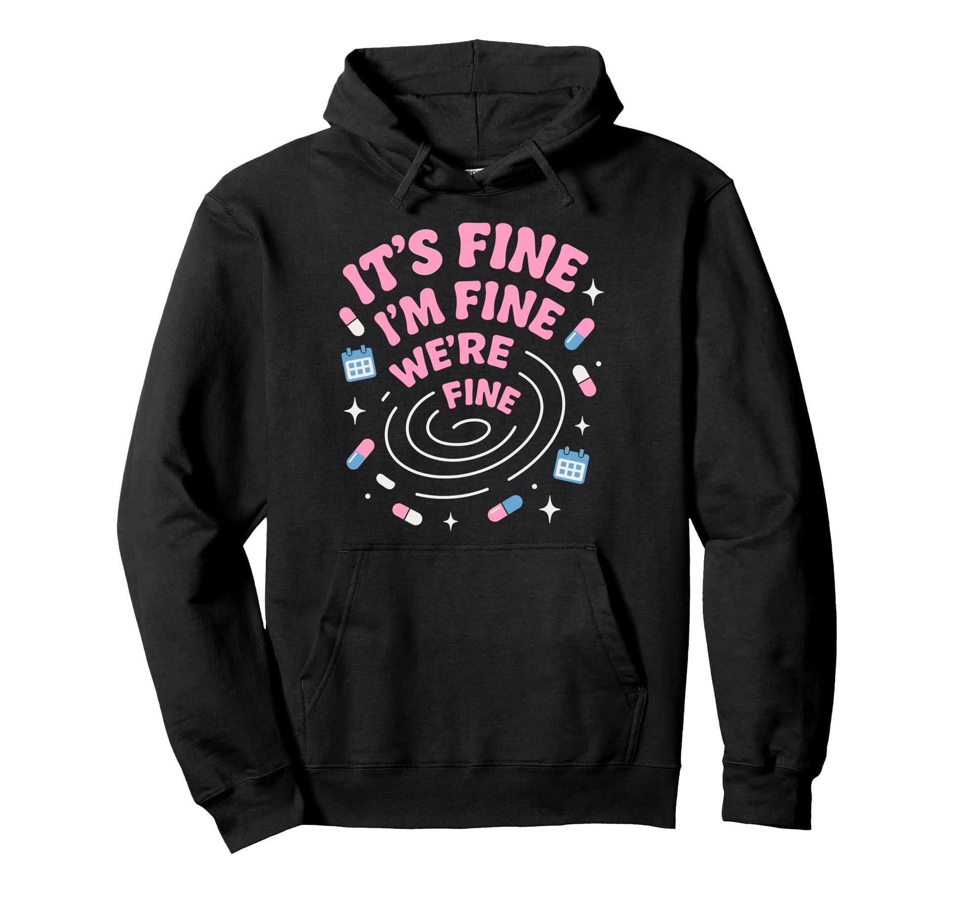 Hot Anxiety Glam Therapy Overthinking Hoodie - Trendy Graphic for Adults - T-Shirt, Sweatshirt, Hoodie