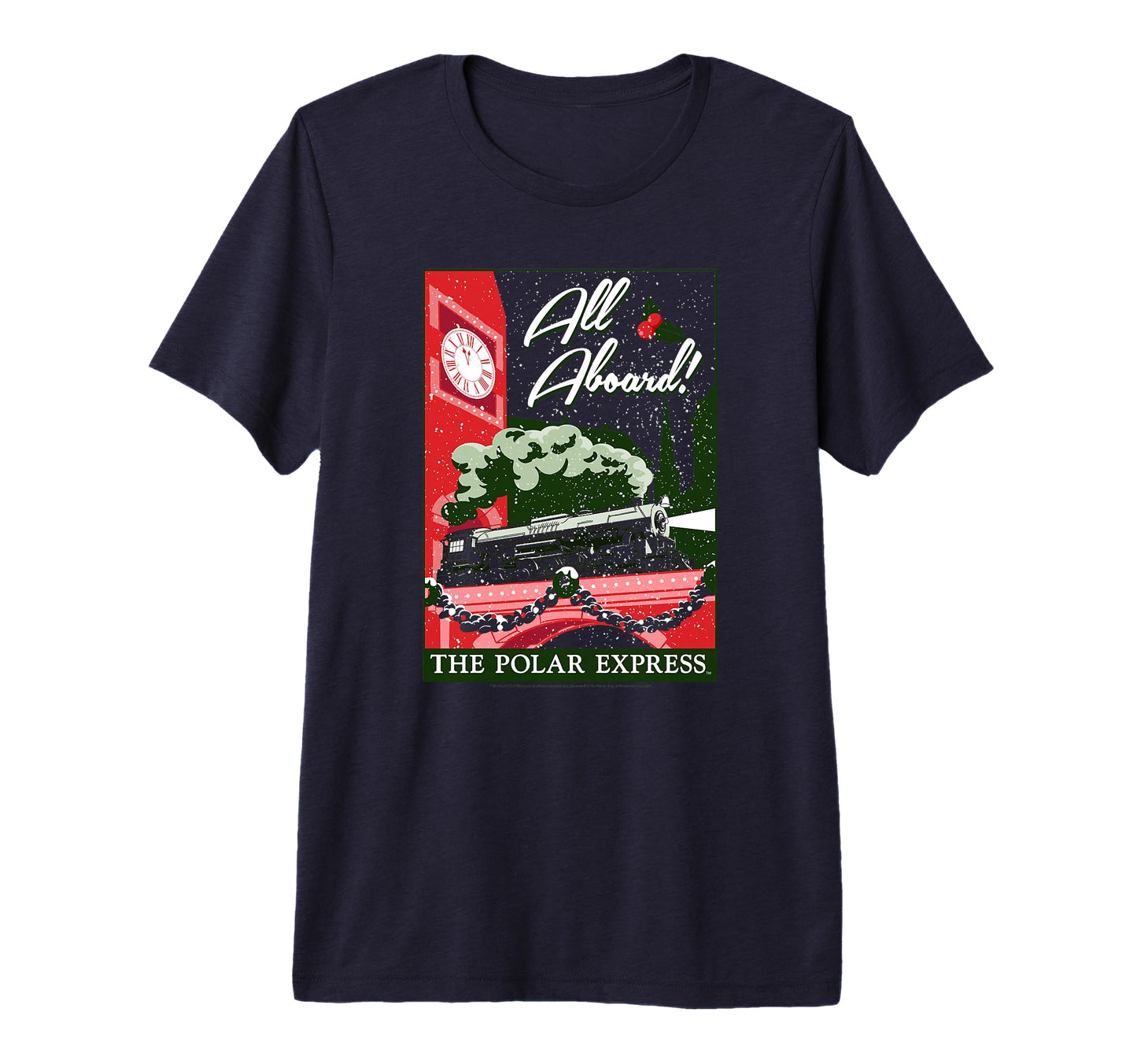 Polar Express Postcard Holiday Tri Blend T-Shirt - Unique Graphic Unisex - T-Shirt, Sweatshirt, Hoodie
