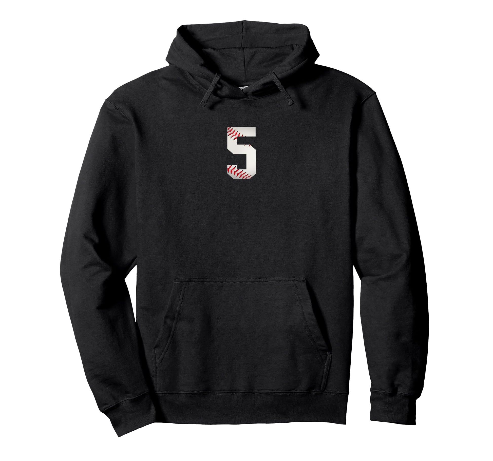 Number 5 Minimalist Birthday Baseball Hoodie - Streetwear Style Unisex - T-Shirt, Sweatshirt, Hoodie