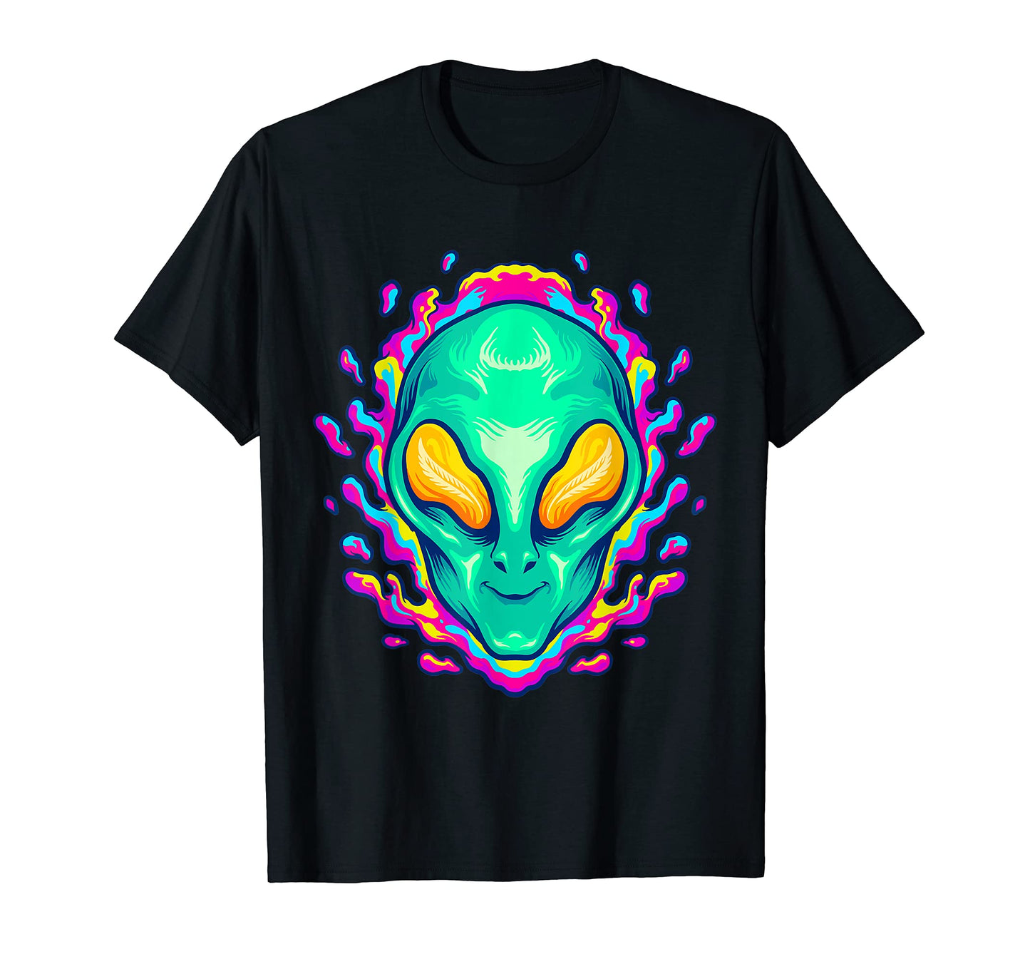 Trippy Alien Head Ufo 60S Trippy Party T-Shirt - Minimalist Print Unisex - T-Shirt, Sweatshirt, Hoodie