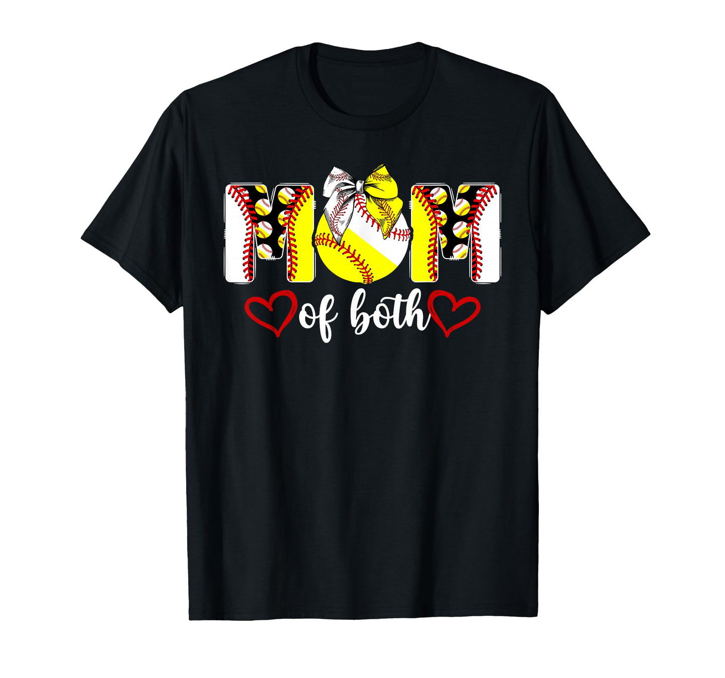 Mom Both Coquette Softball Baseball Mom T-Shirt - Fun Novelty Design Unisex - T-Shirt, Sweatshirt, Hoodie