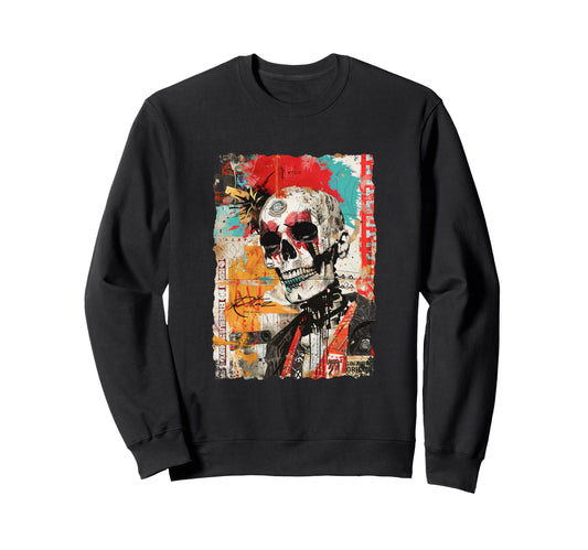 Aesthetic Streetwear Skull Sweatshirt - Unique Graphic Men Women - T-Shirt, Sweatshirt, Hoodie