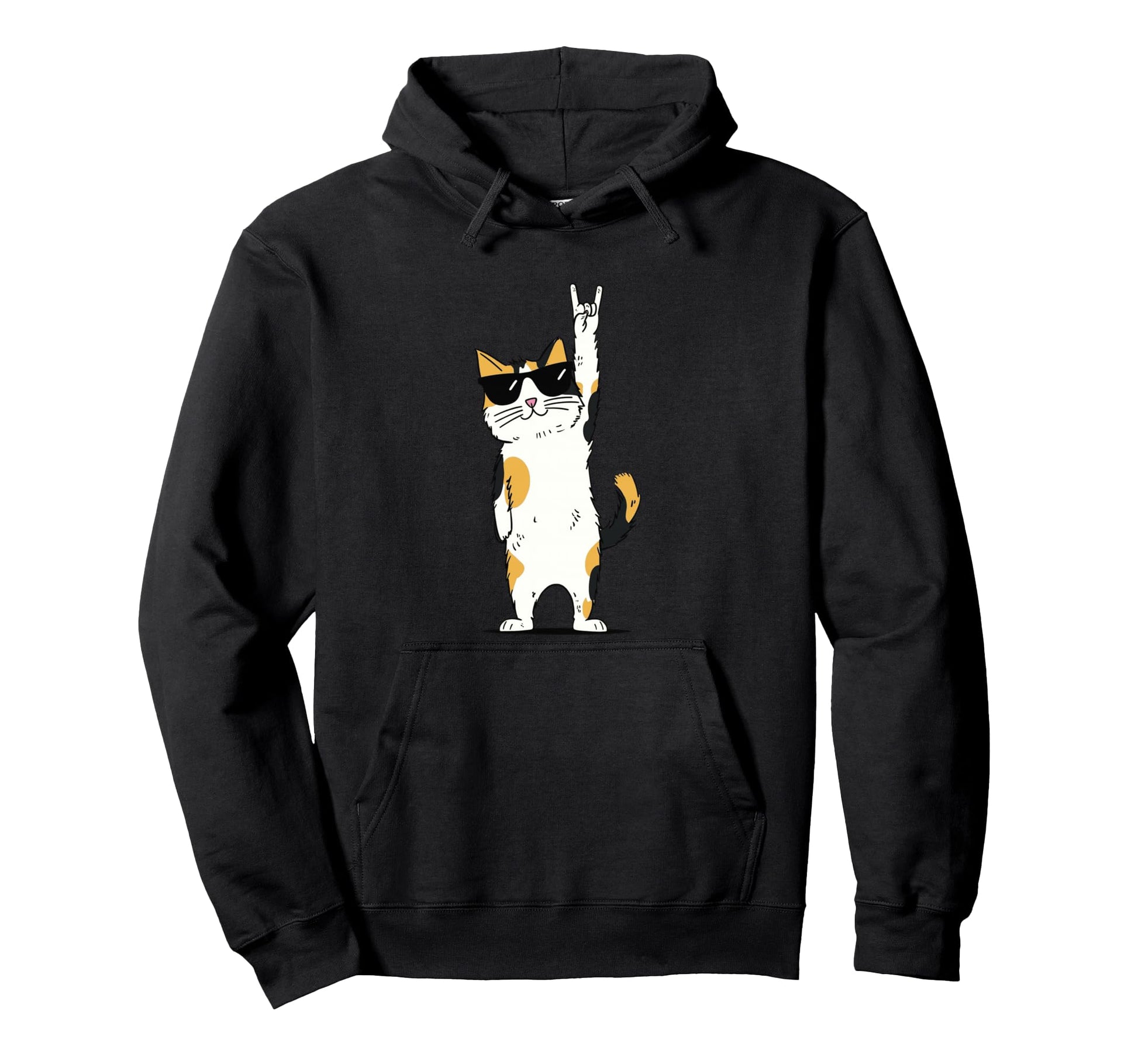 Cat Sunglasses Funny Cat Lover Hoodie - Aesthetic Graphic Unisex - T-Shirt, Sweatshirt, Hoodie