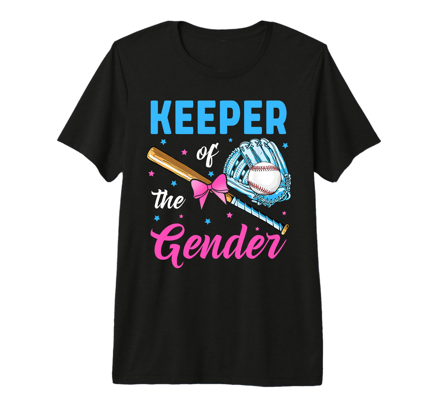 Keeper Gender Baseball Gender Reveal T-Shirt - Graphic Print for Adults - T-Shirt, Sweatshirt, Hoodie