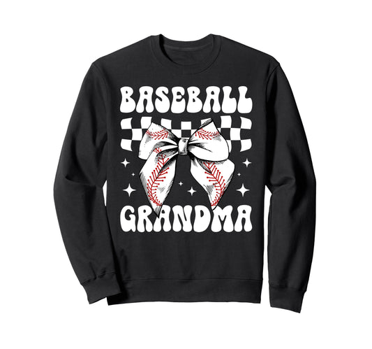 Baseball Grandma Baseball Player Sweatshirt - Graphic Print for Adults - T-Shirt, Sweatshirt, Hoodie