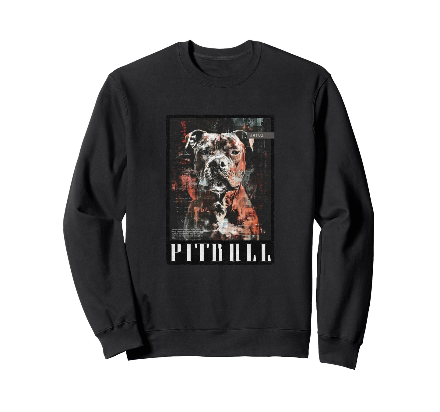 Y2K Streetwear Dog Pit Bull Sweatshirt - Fun Novelty Design for Adults - T-Shirt, Sweatshirt, Hoodie