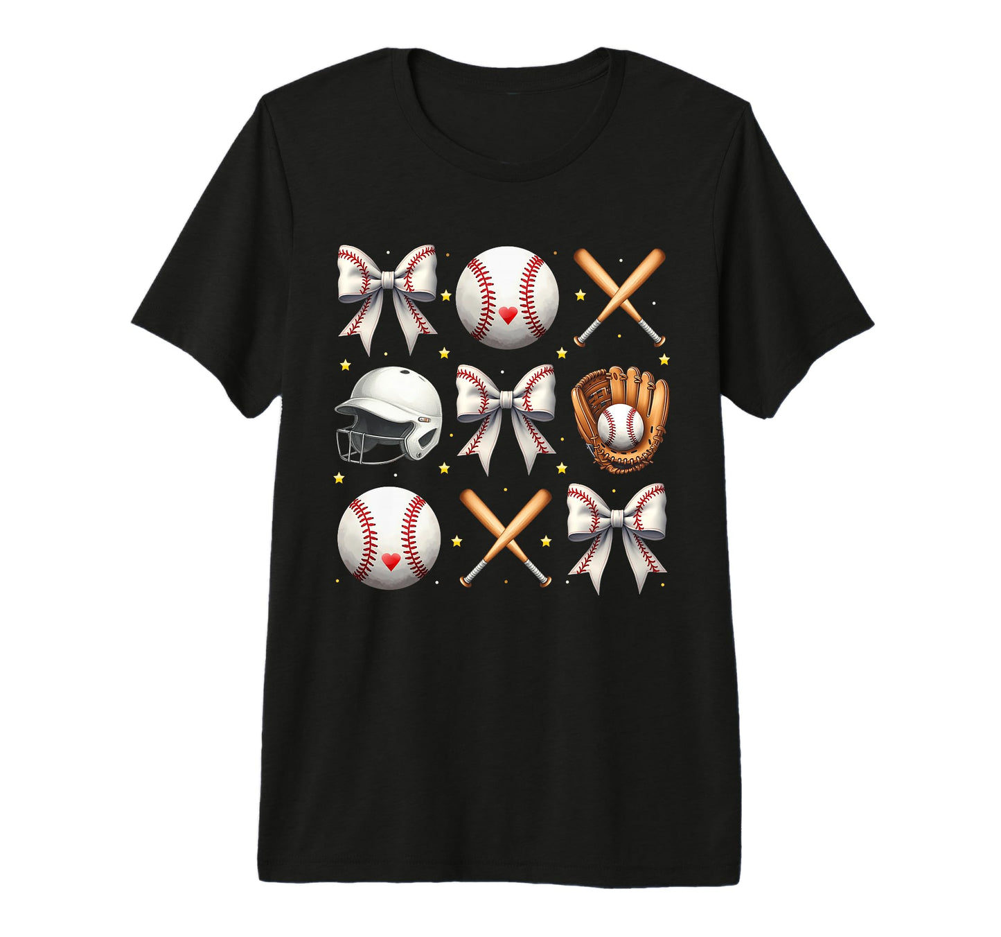 Baseball Coquette Bow Baseball Lovers T-Shirt - Graphic Print Unisex - T-Shirt, Sweatshirt, Hoodie