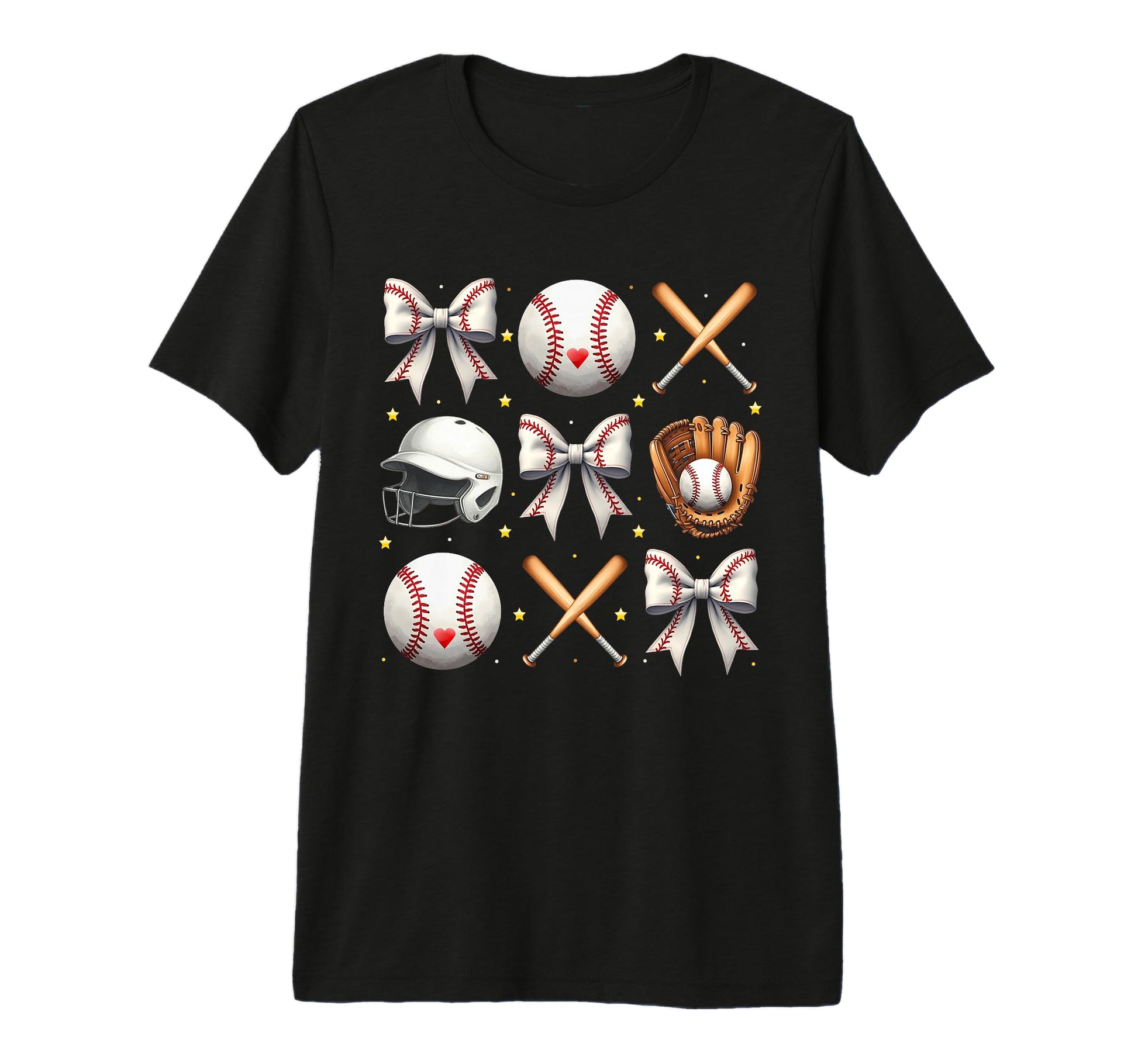 Baseball Coquette Bow Baseball Lovers T-Shirt - Graphic Print Unisex - T-Shirt, Sweatshirt, Hoodie