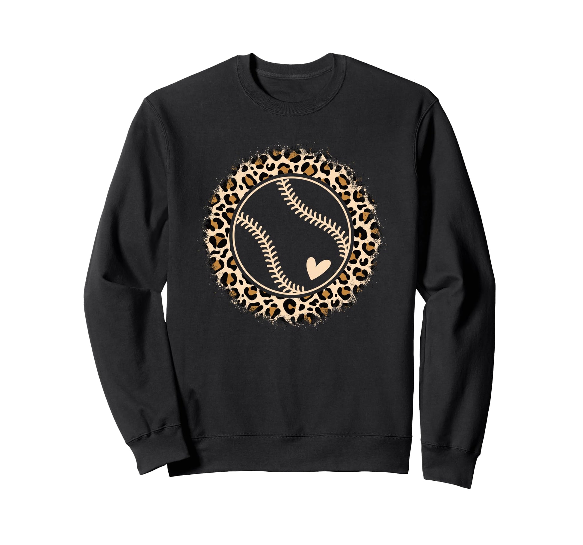 Baseball Leopard Baseball Player Sweatshirt - Aesthetic Graphic Men Women - T-Shirt, Sweatshirt, Hoodie