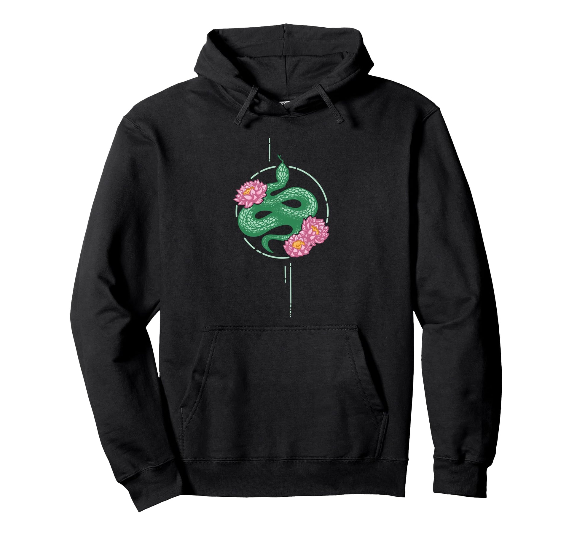 Snake Water Lily Reptile Eboy Egirl Hoodie - Aesthetic Graphic Men Women - T-Shirt, Sweatshirt, Hoodie