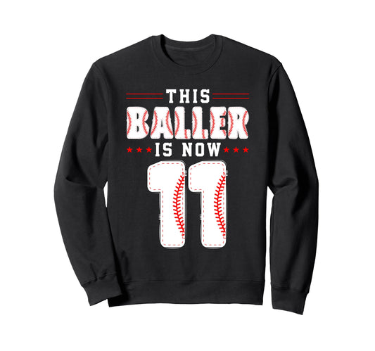 11Th Birthday Baseball Lover This Sweatshirt - Novelty Apparel Men Women - T-Shirt, Sweatshirt, Hoodie
