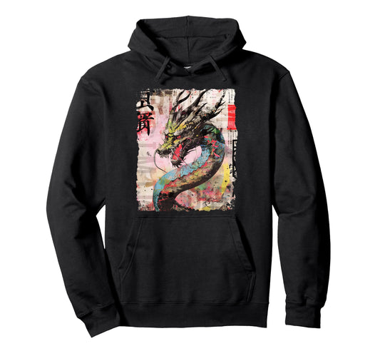 Aesthetic Dragon Streetwear Hoodie - Fun Novelty Design Men Women - T-Shirt, Sweatshirt, Hoodie