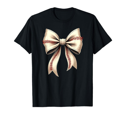 Baseball Coquette Bow Mommy T-Shirt - Minimalist Print for Adults - T-Shirt, Sweatshirt, Hoodie