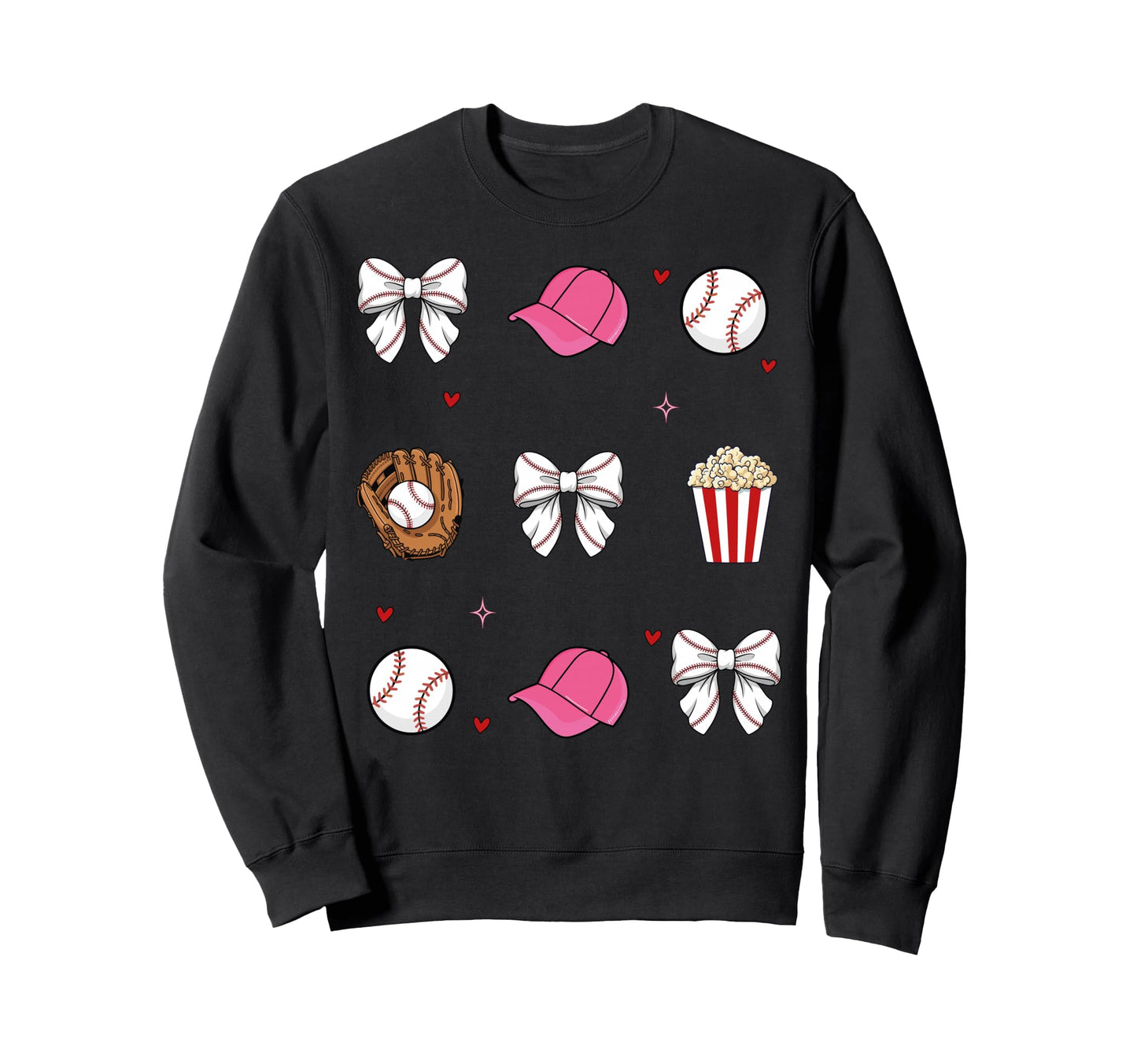 Baseball Sister Coquette Bow Sweatshirt - Fun Novelty Design Unisex - T-Shirt, Sweatshirt, Hoodie