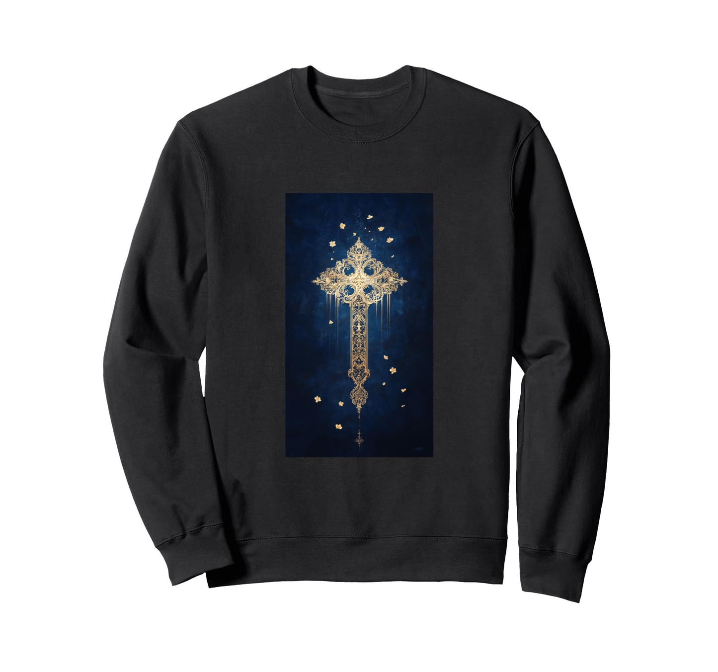 Gothic Cross Grunge Aesthetic Sweatshirt - Fun Novelty Design Men Women - T-Shirt, Sweatshirt, Hoodie
