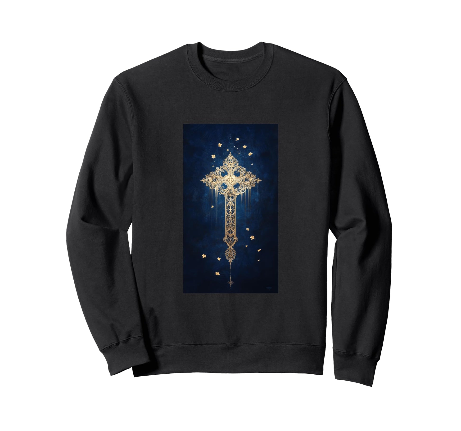 Gothic Cross Grunge Aesthetic Sweatshirt - Fun Novelty Design Men Women - T-Shirt, Sweatshirt, Hoodie