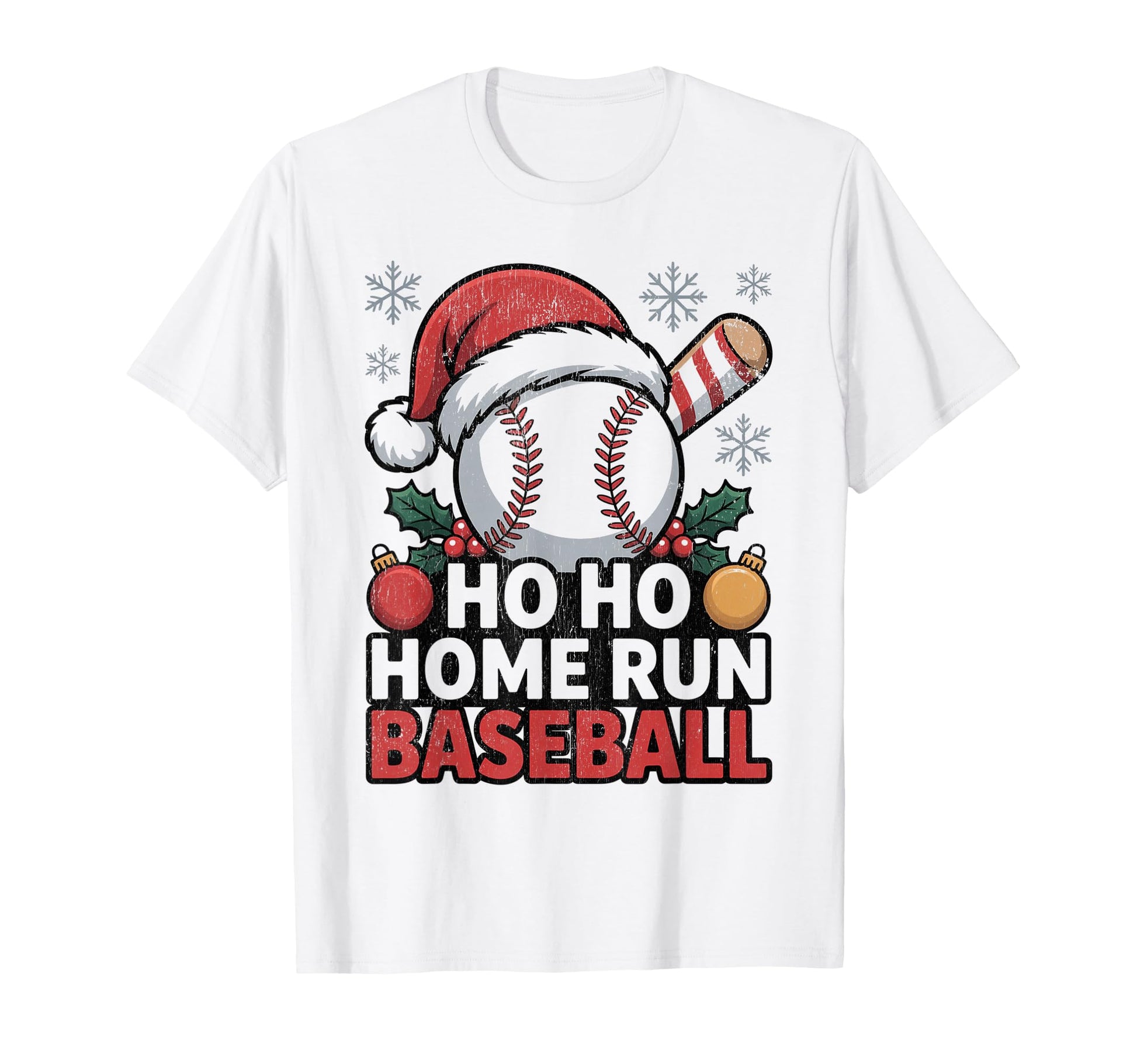 Ho Ho Home Run Funny Baseball T-Shirt - Casual Everyday Wear for Adults - T-Shirt, Sweatshirt, Hoodie
