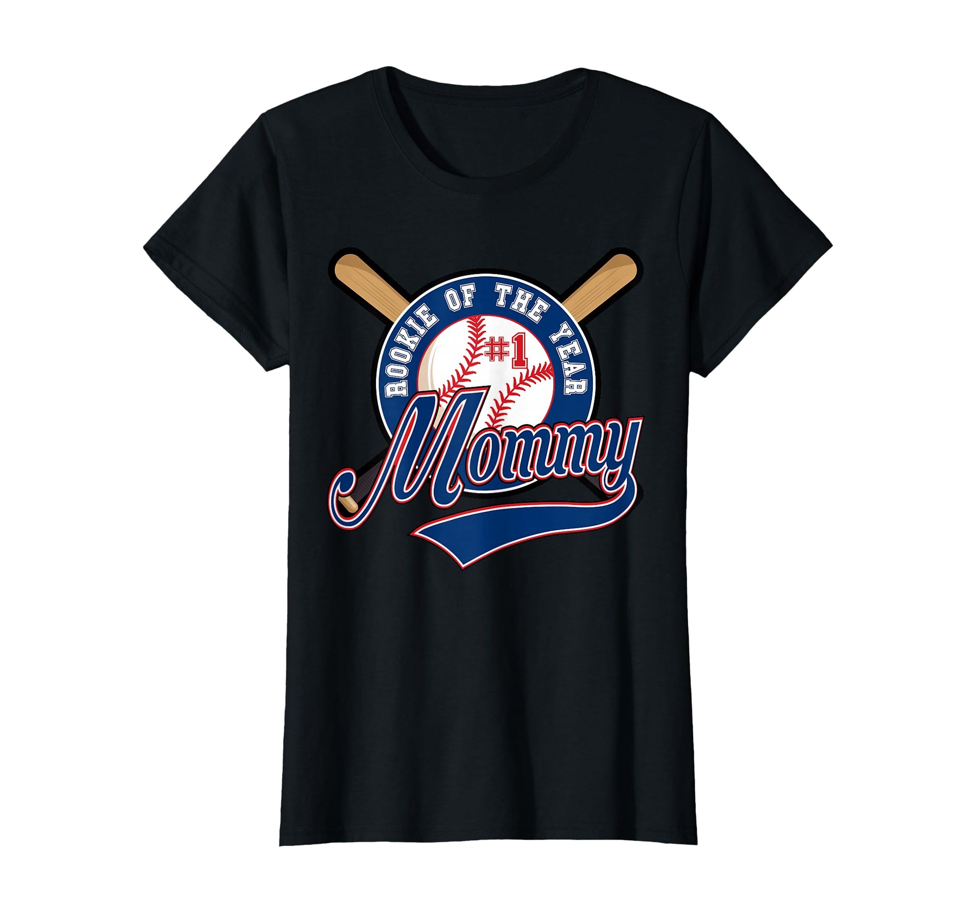 Mommy Rookie 1St Birthday Baseball Theme T-Shirt - Unique Graphic Unisex - T-Shirt, Sweatshirt, Hoodie