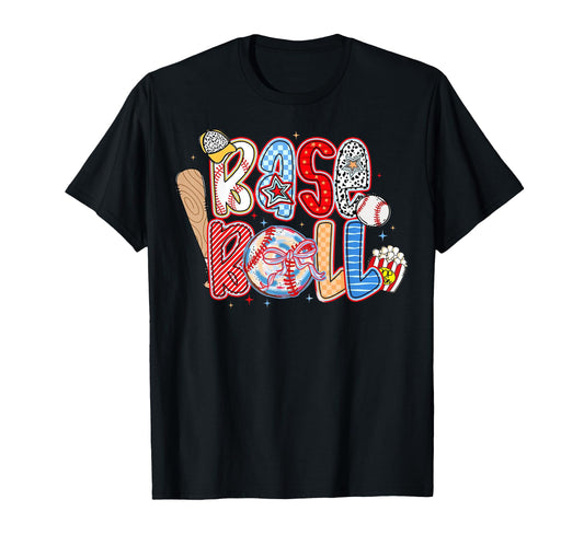 Baseball Coquette Game Day Baseball T-Shirt - Custom Art Print for Adults - T-Shirt, Sweatshirt, Hoodie