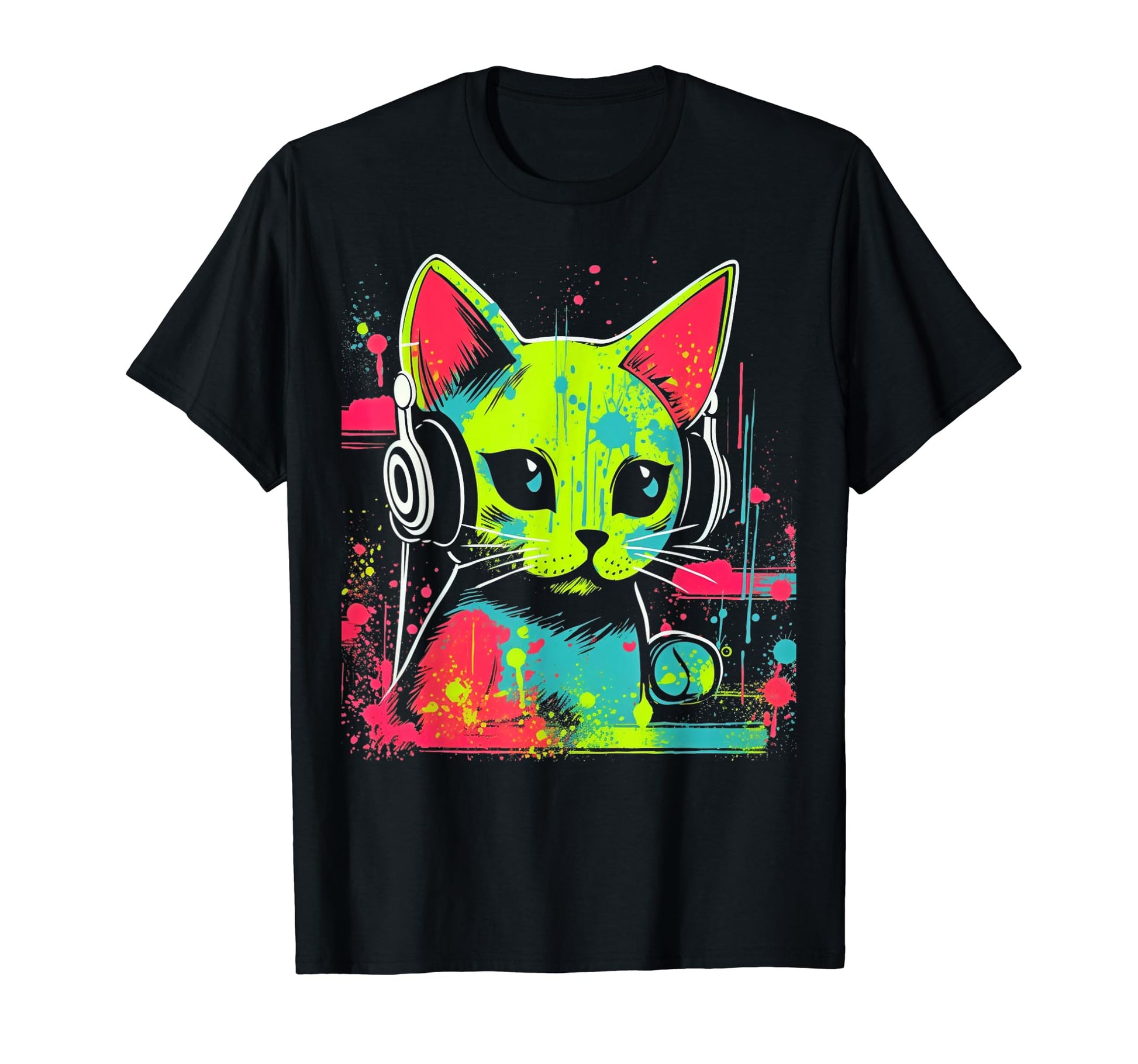Kawaii Cat Dj Japanese Edm Y2K T-Shirt - Fun Novelty Design Unisex - T-Shirt, Sweatshirt, Hoodie