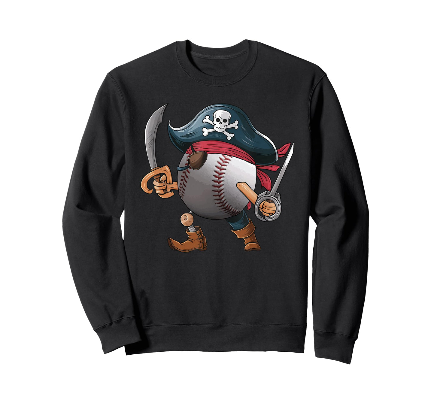 Baseball Pirate Ball Costume Funny Sweatshirt - Unique Graphic for Adults - T-Shirt, Sweatshirt, Hoodie