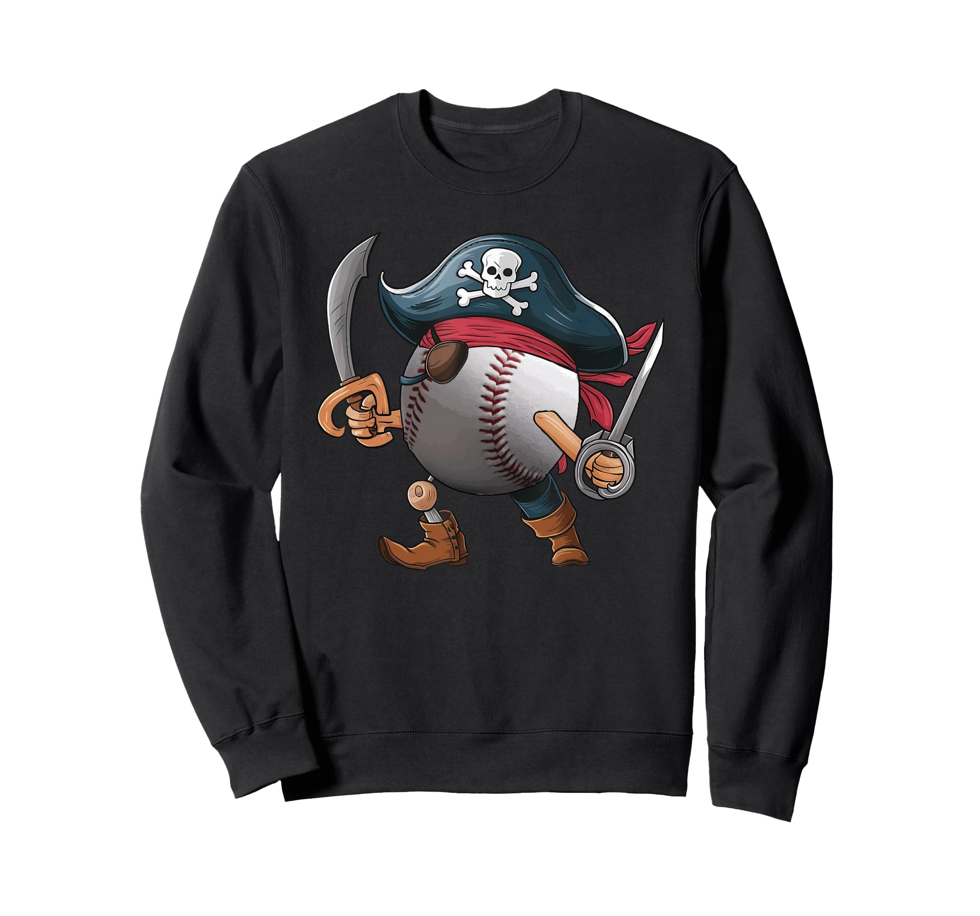 Baseball Pirate Ball Costume Funny Sweatshirt - Unique Graphic for Adults - T-Shirt, Sweatshirt, Hoodie