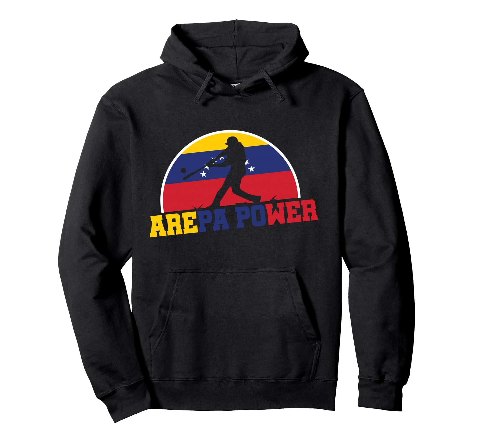 Venezuela Arepa Power Baseball Championship Hoodie - Graphic Print Unisex - T-Shirt, Sweatshirt, Hoodie