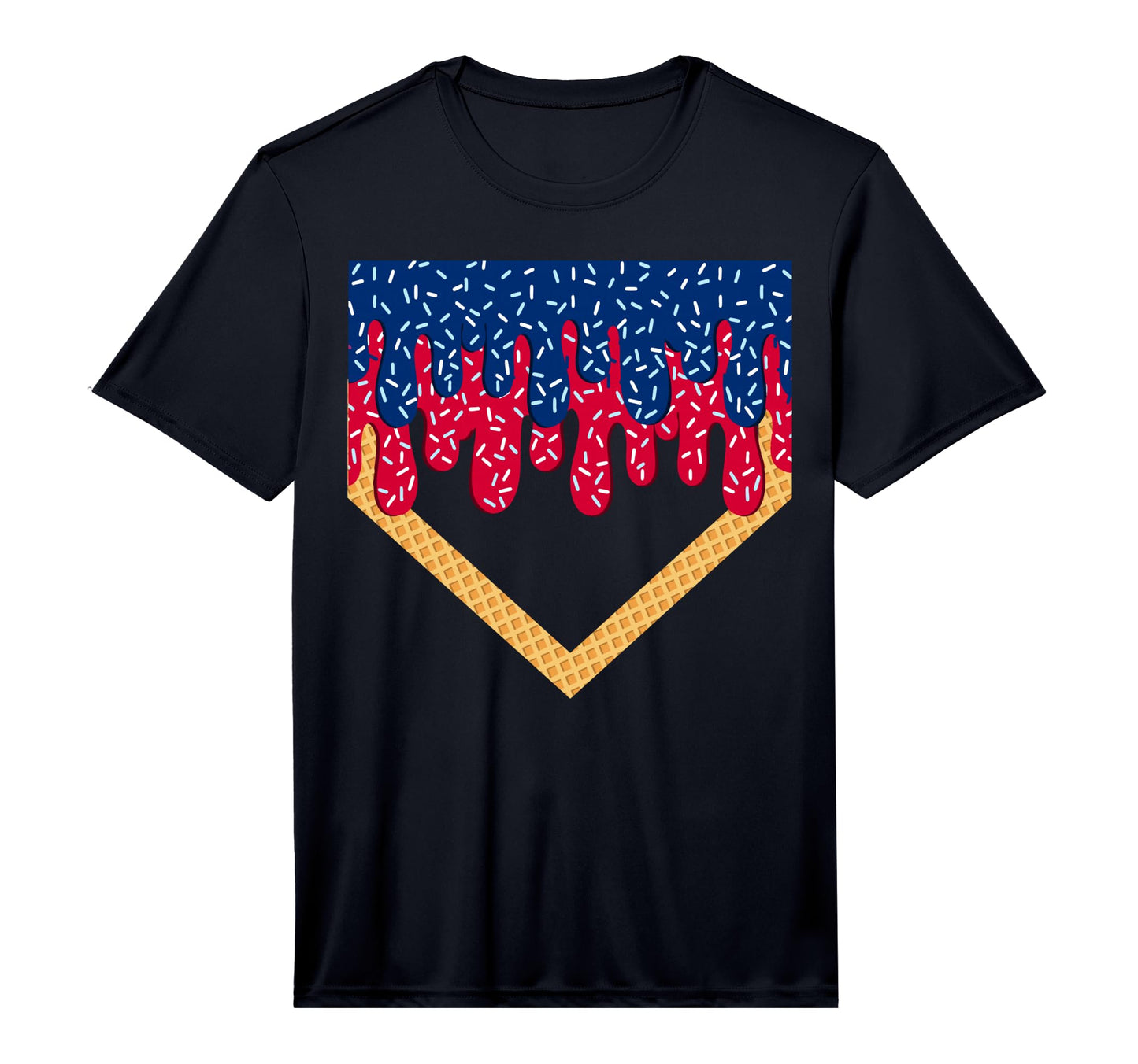 Baseball Drip Home Plate Ice T-Shirt - Casual Everyday Wear Men Women - T-Shirt, Sweatshirt, Hoodie